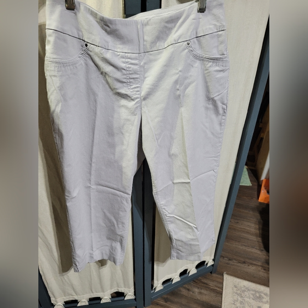 (4249) Westbound Capri, Lt. Gray, Size 12, has tummy control,